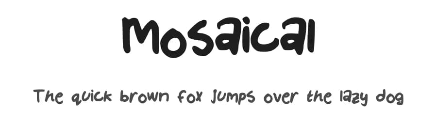 Mosaical by Meryl — Script Handwritten Font