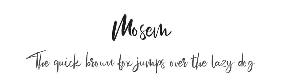 Mosem by Vunira Design — Script Handwritten Font
