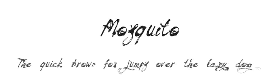 Mosquito by Piet — Script Handwritten Font — preview 1