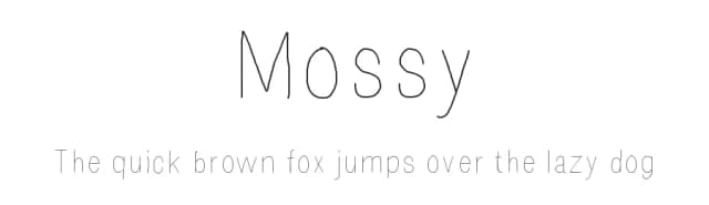 Mossy by Bibliopolæ — Script Handwritten Font