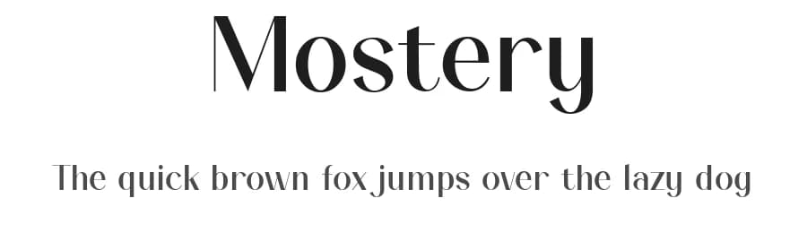 Mostery by Sronstudio — Sans Serif Font