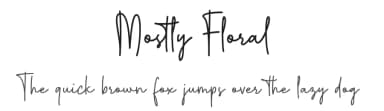 Mostly Floral by Niskala Huruf — Script Handwritten Font — thumbnail 1
