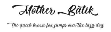 Mother Batik by Typhoon Type - Suthi Srisopha — Script Handwritten Font — thumbnail 1
