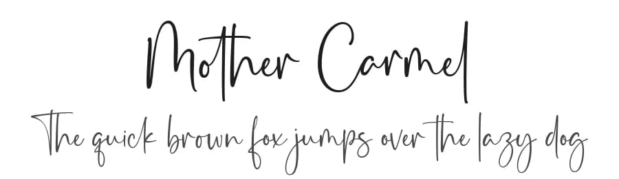 Mother Carmel by Ramli Setiadi — Script Handwritten Font