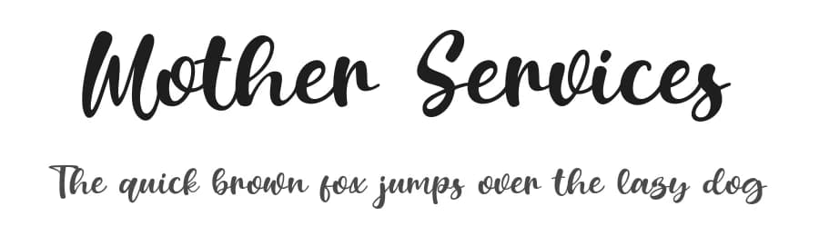 Mother Services by Khurasan — Script Handwritten Font