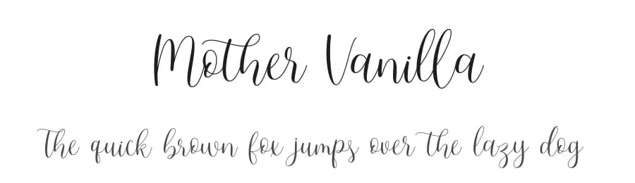 Mother Vanilla by Cupcake Std — Script Handwritten Font