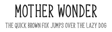Mother Wonder by Md Shohail Bhuian — Script Handwritten Font — thumbnail 1