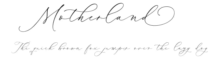 Motherland by Lunas Type — Script Handwritten Font