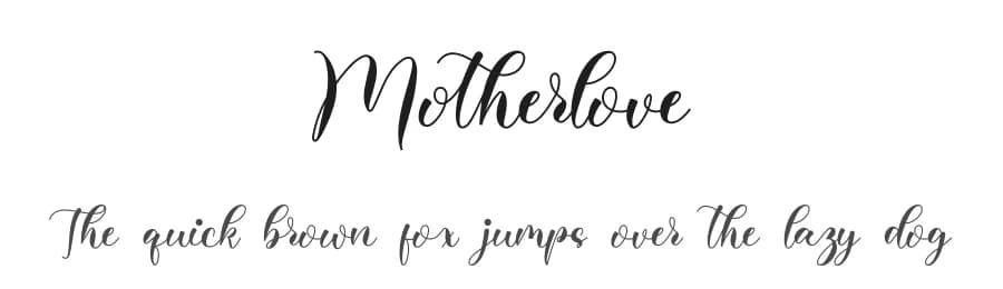 Motherlove by NanaNissa — Script Handwritten Font