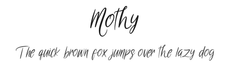 Mothy by nomlimofont — Script Handwritten Font