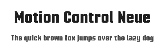 Motion Control Neue by UkiyoMoji Fonts — Sans Serif Font