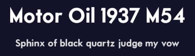 Motor Oil 1937 M54 by justme54s — Sans Serif Font — thumbnail 2