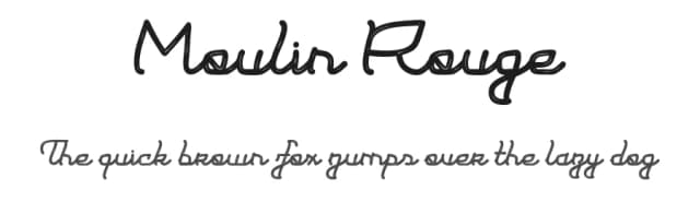 Moulin Rouge by Qkila — Script Handwritten Font