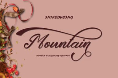 Mountain Script Font by Arie Design by Arie Design — Script Handwritten Font — thumbnail 1