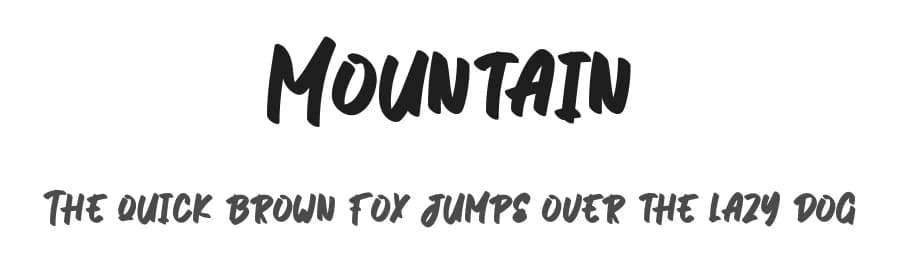 Mountain by Lontong Lodeh — Script Handwritten Font