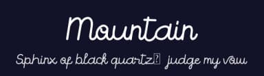 Mountain by 3w protype — Script Handwritten Font — thumbnail 2