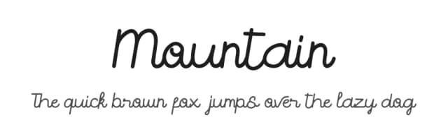 Mountain by 3w protype — Script Handwritten Font