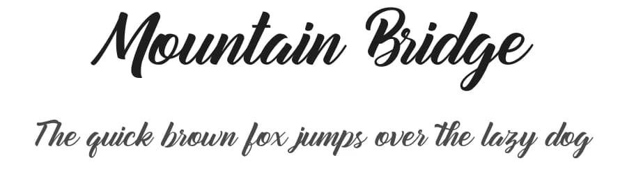 Mountain Bridge by Letterflow Studio — Script Handwritten Font — preview 1
