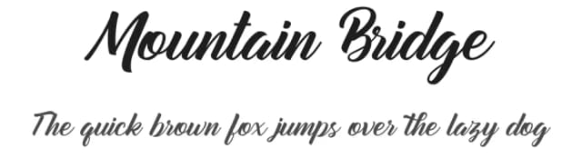 Mountain Bridge by Letterflow Studio — Script Handwritten Font