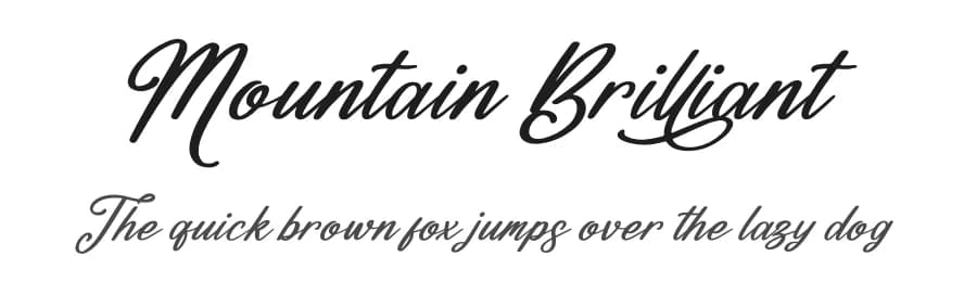 Mountain Brilliant by Perspectype Studio - Letterena.com — Script Handwritten Font