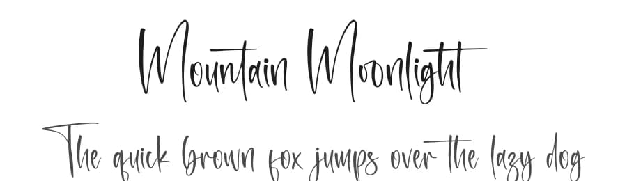 Mountain Moonlight by Letterena Studios — Script Handwritten Font