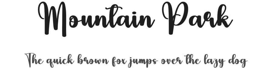Mountain Park by Scratchones — Script Handwritten Font