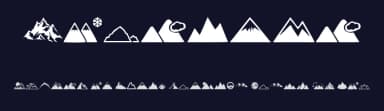 Mountain by Woodcutter — Dingbats Font — thumbnail 2