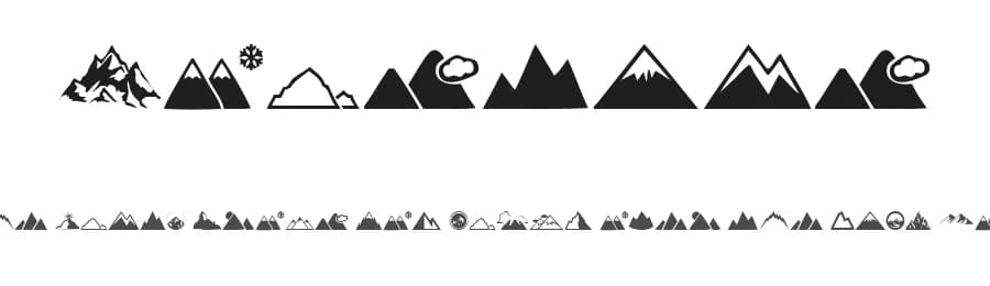 Mountain by Woodcutter — Dingbats Font
