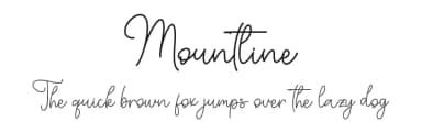 Mountline by Alif Ryan Zulfikar — Script Handwritten Font — thumbnail 1