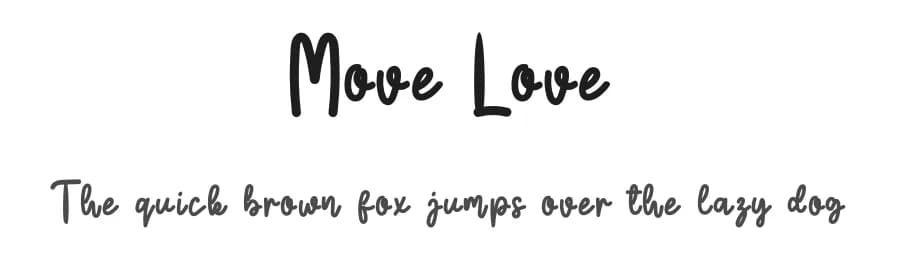 Move Love by Inermedia Studio — Script Handwritten Font