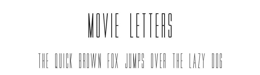 Movie Letters by Bou Fonts — Sans Serif Font