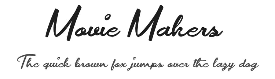 Movie Makers by Billy Argel Fonts ® — Script Handwritten Font