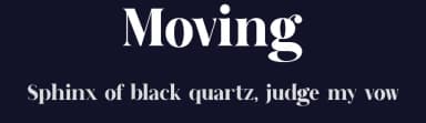 Moving by Graphicxell — Serif Font — thumbnail 2
