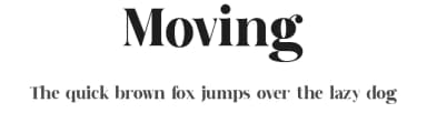 Moving by Graphicxell — Serif Font — thumbnail 1