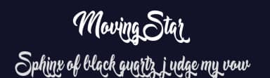 Moving Star by Billy Argel Fonts ® — Script Handwritten Font — thumbnail 2