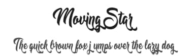 Moving Star by Billy Argel Fonts ® — Script Handwritten Font — thumbnail 1