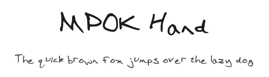 MPOK Hand by MPOK Imageworks — Script Handwritten Font