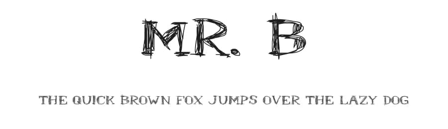 Mr. B by Etherbrian — Script Handwritten Font