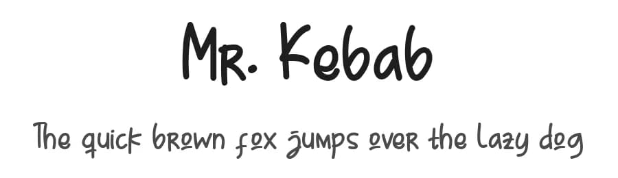 Mr. Kebab by Omotu Studio — Script Handwritten Font