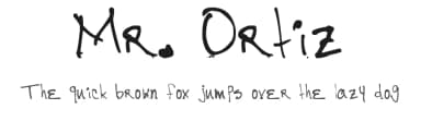 Mr. Ortiz by DyslexicEnglishTeacher — Script Handwritten Font — thumbnail 1