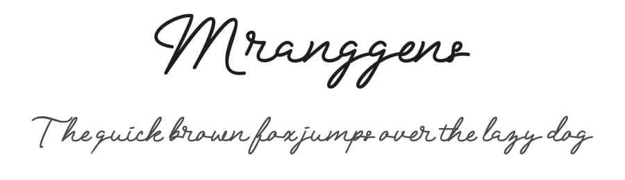 Mranggens by selawetype — Script Handwritten Font