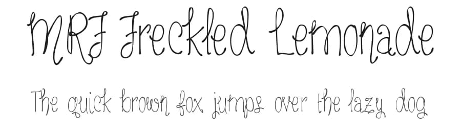 MRF Freckled Lemonade by Sabrina Schleiger — Script Handwritten Font