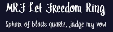 MRF Let Freedom Ring by Sabrina Schleiger — Script Handwritten Font — thumbnail 2