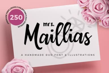 Mrs Maillias Duo Font by duka — Script Handwritten Font — thumbnail 1