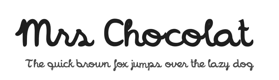 Mrs Chocolat by Paula Arranz — Script Handwritten Font