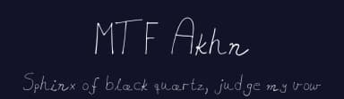 MTF Akhn by Miss Tiina Fonts - MTF — Script Handwritten Font — thumbnail 2