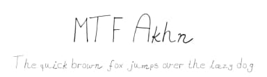 MTF Akhn by Miss Tiina Fonts - MTF — Script Handwritten Font — thumbnail 1