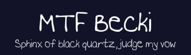 MTF Becki by Miss Tiina Fonts - MTF — Script Handwritten Font — thumbnail 2