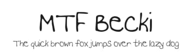 MTF Becki by Miss Tiina Fonts - MTF — Script Handwritten Font — thumbnail 1