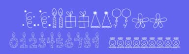 MTF Birthday Bash Doodles by Miss Tiina Fonts - MTF — Dingbats Font — thumbnail 3